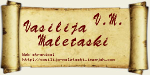 Vasilija Maletaški vizit kartica